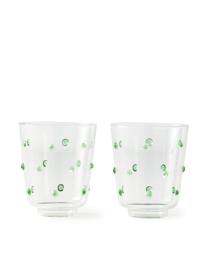 SET OF 2 NOB TUMBLERS - OLIVE GREEN 140-230-148-1